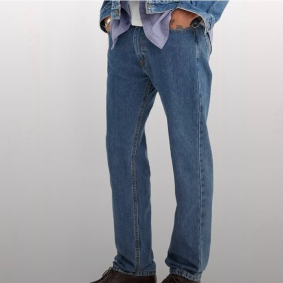 Levi's 505 Regular Fit Blue Jeans pants  Size 40 X 32 medium wash cotton - Picture 13 of 13